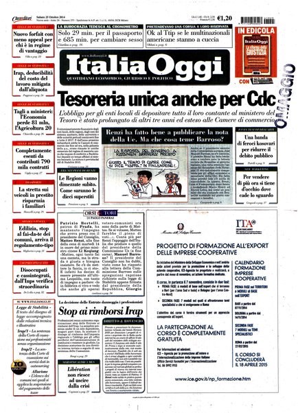 Italia oggi : quotidiano di economia finanza e politica